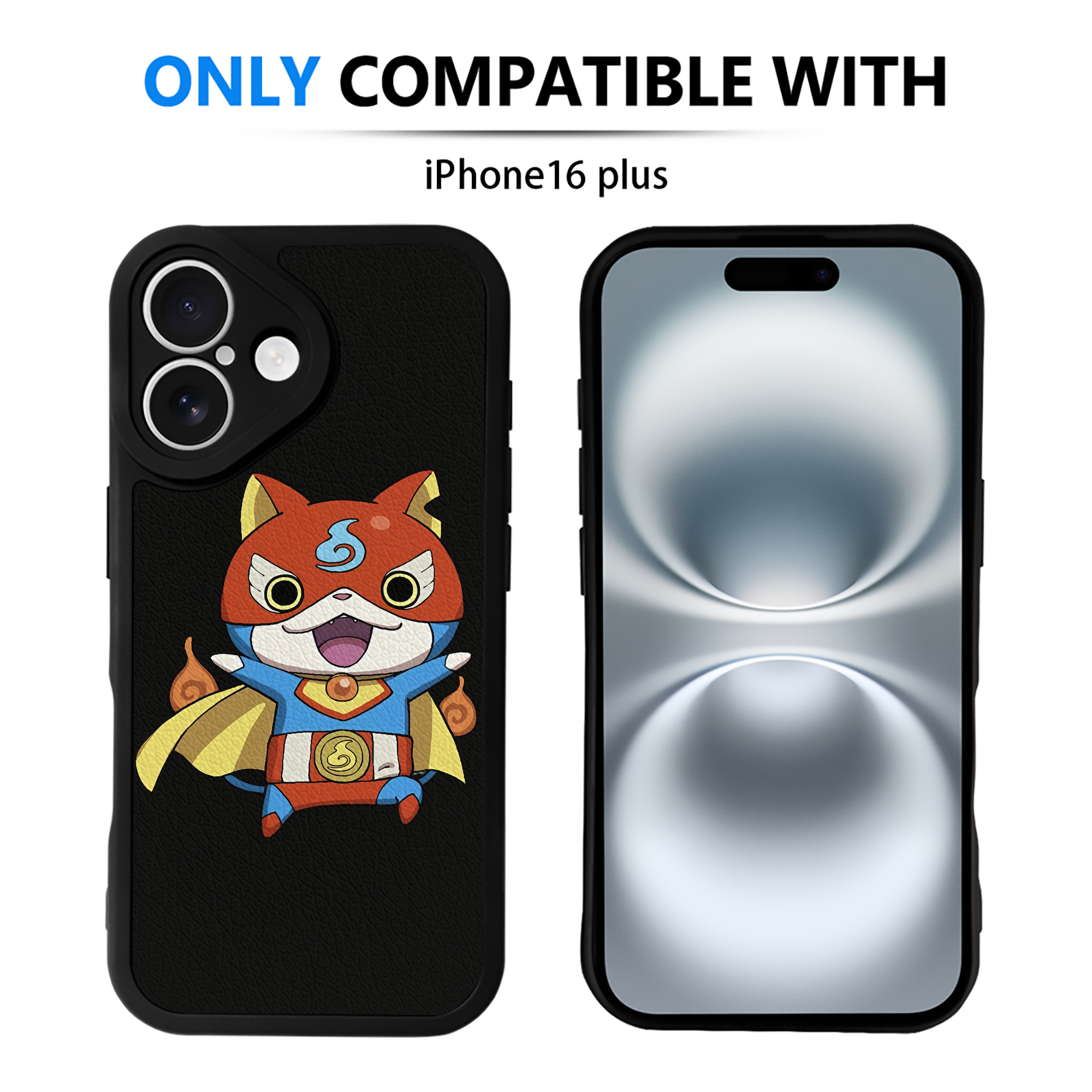 （画像用） 妖怪ウォッチ Yo-kai Watch 【iPhone 16シリーズ対応】シリコンスマホケース（レザー調） 材質：シリコン